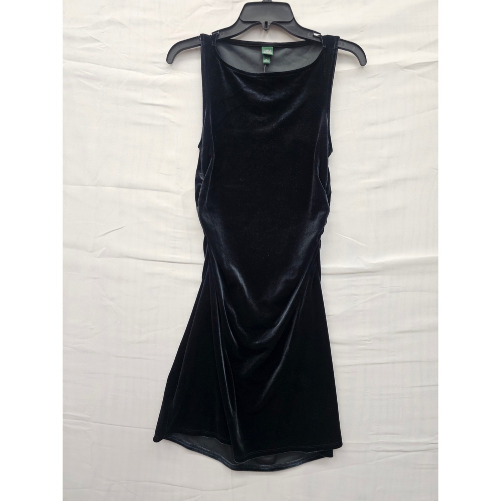 wild fable Black Velvet Mini Dress